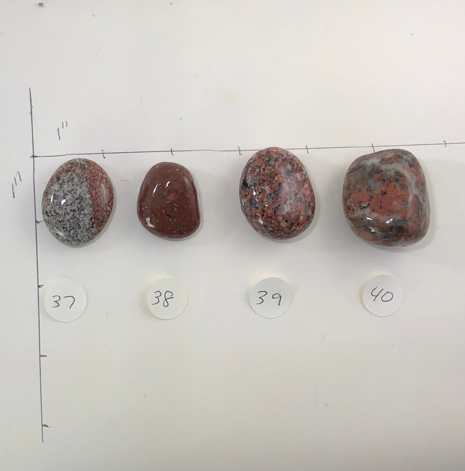Lake Superior reds and pinks (granites and jasper ) rock cabinet knobs. product image (4)