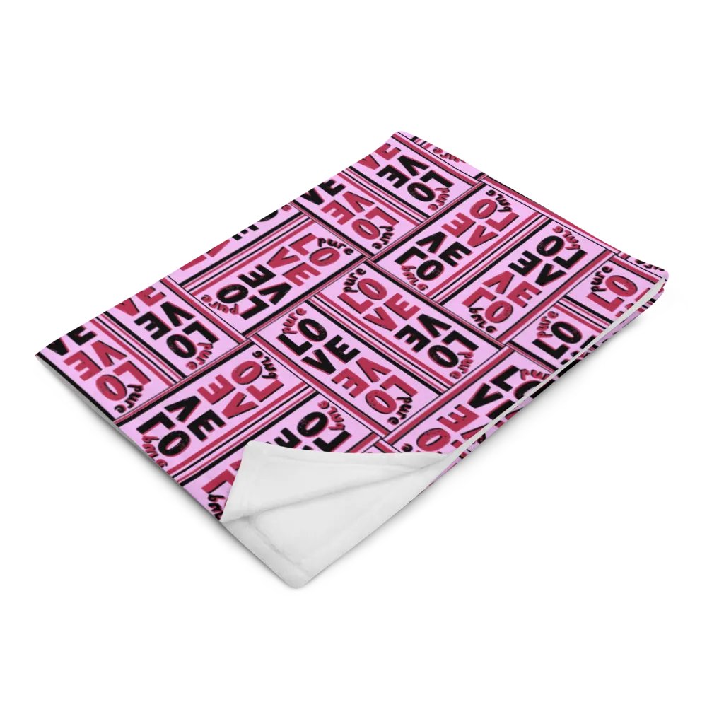 Pure Love Pattern Pink - Throw Blanket product image (5)
