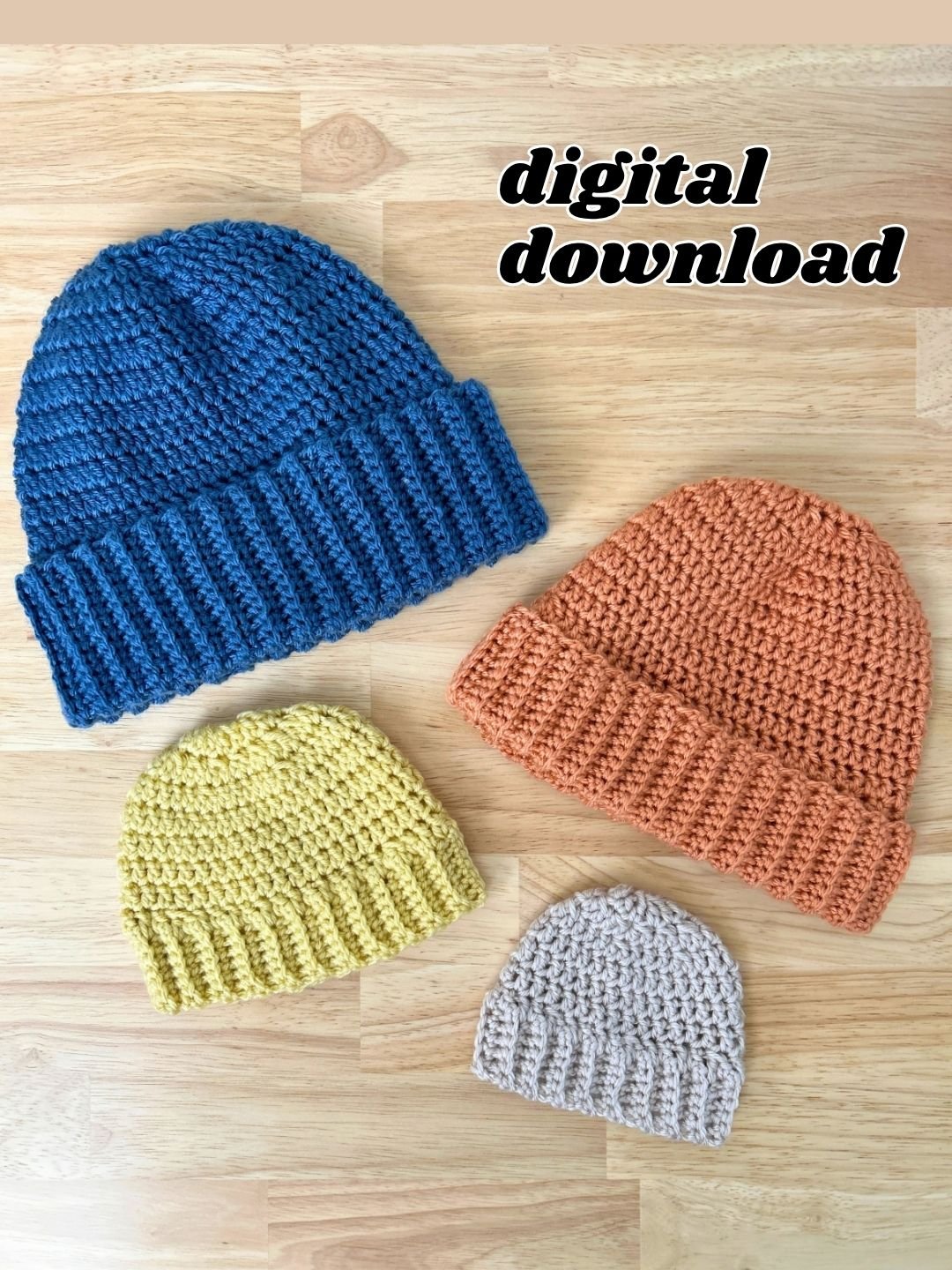 Basecamp Brimmed Crochet Beanie in 10 Sizes (Digital PDF Pattern) product image (1)