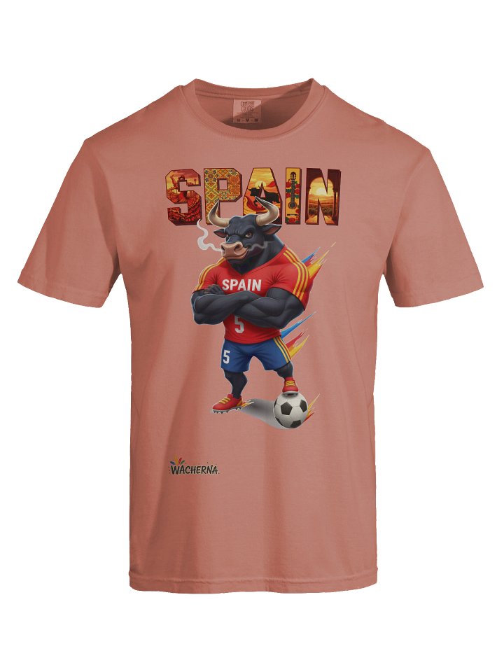 Spain Bull Mascot Fan Art T-Shirt – Vibrant Culture & Football Streetwear product image (2)