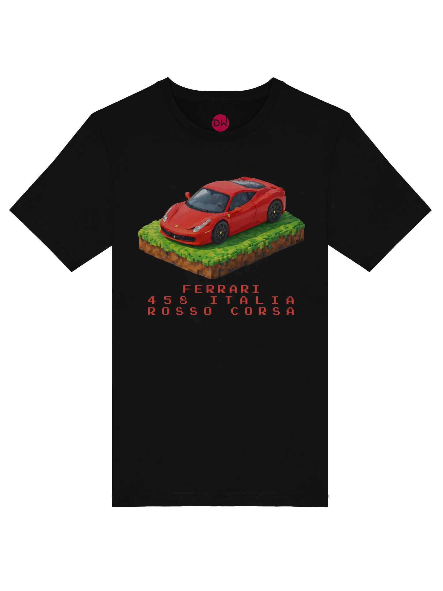 Rosso Corsa Red Ferrari 458 Italia Shirt (Pixel, Retro, Minecraft) product image (45)