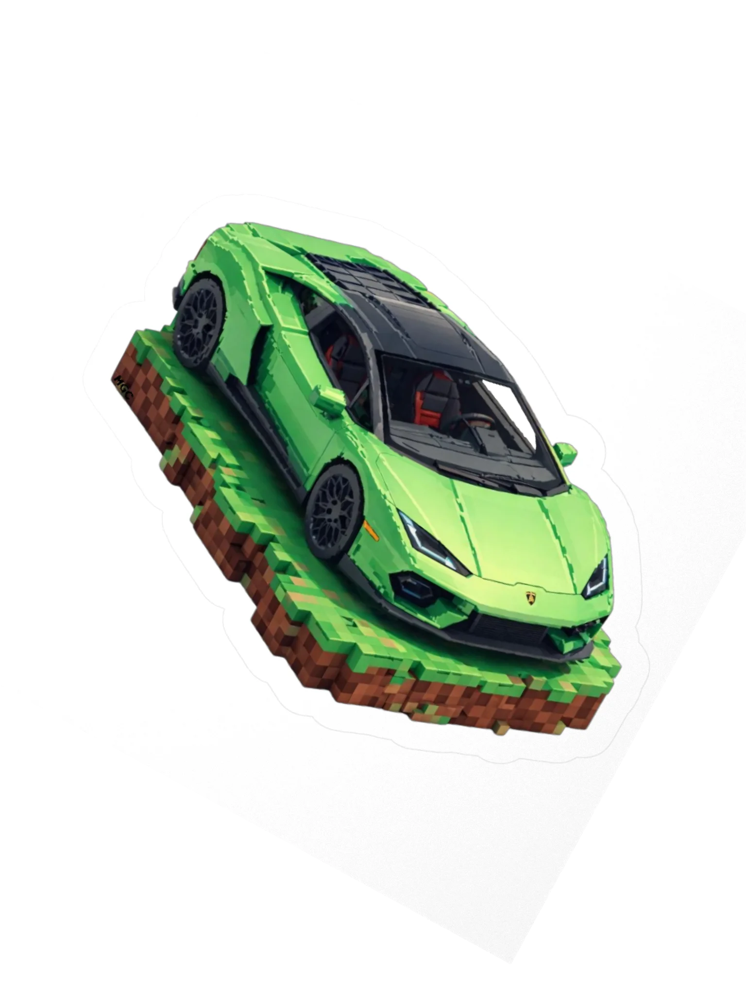 Green Lamborghini Temerario Sticker (Pixel, Retro, Minecraft) product image (5)