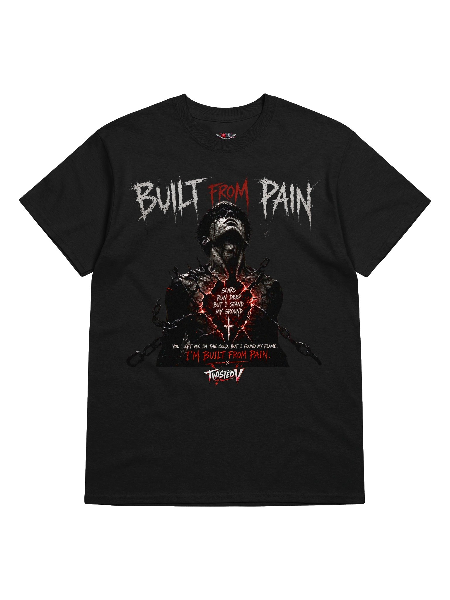 Built from Pain - Twisted V T-shirt product image (7)