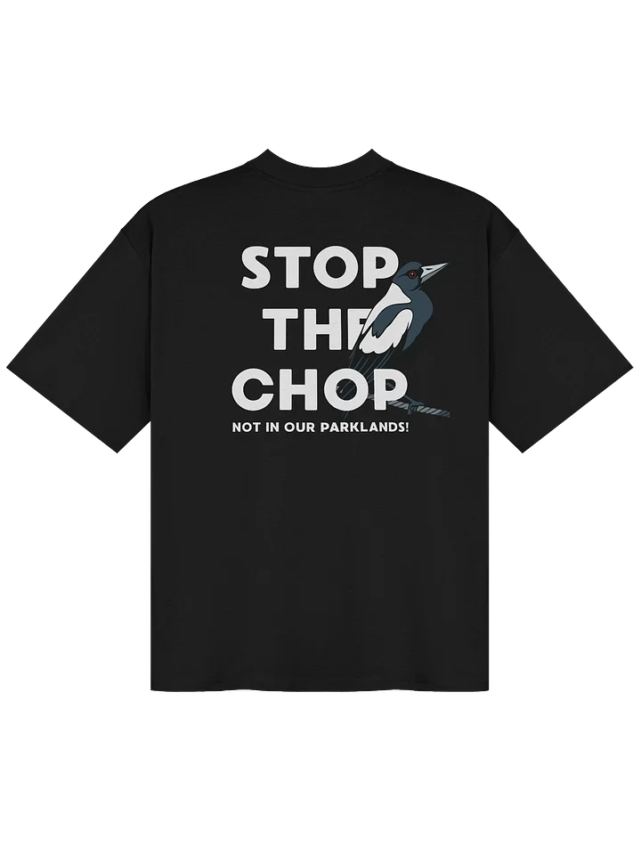 STOP THE CHOP | Magpie (White Print) | Premium Organic Oversized T-Shirt product image (1)