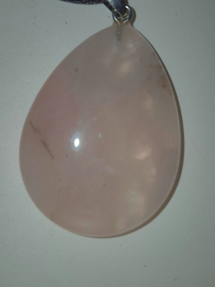Rose Quartz Tear Drop Pendent product image (1)