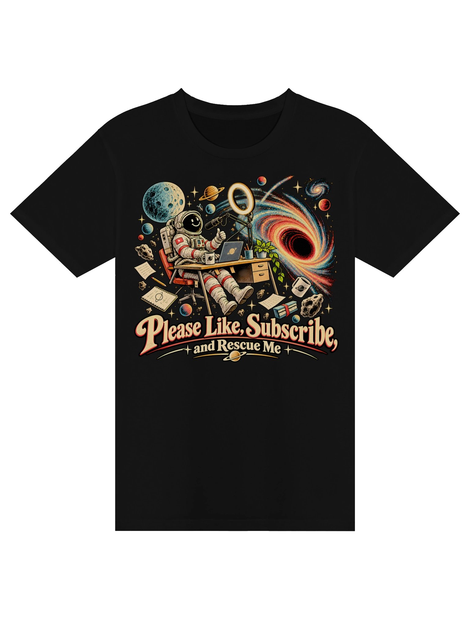 Please Like, Subscribe, and Rescue Me Astronaut T-Shirt product image (4)