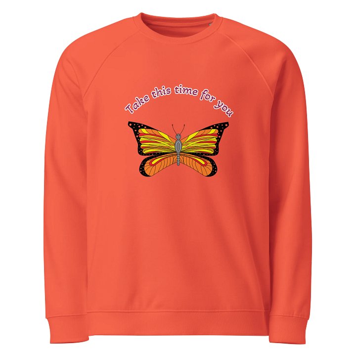 Butterfly Serenity Organic Raglan Sweatshirt product image (1)