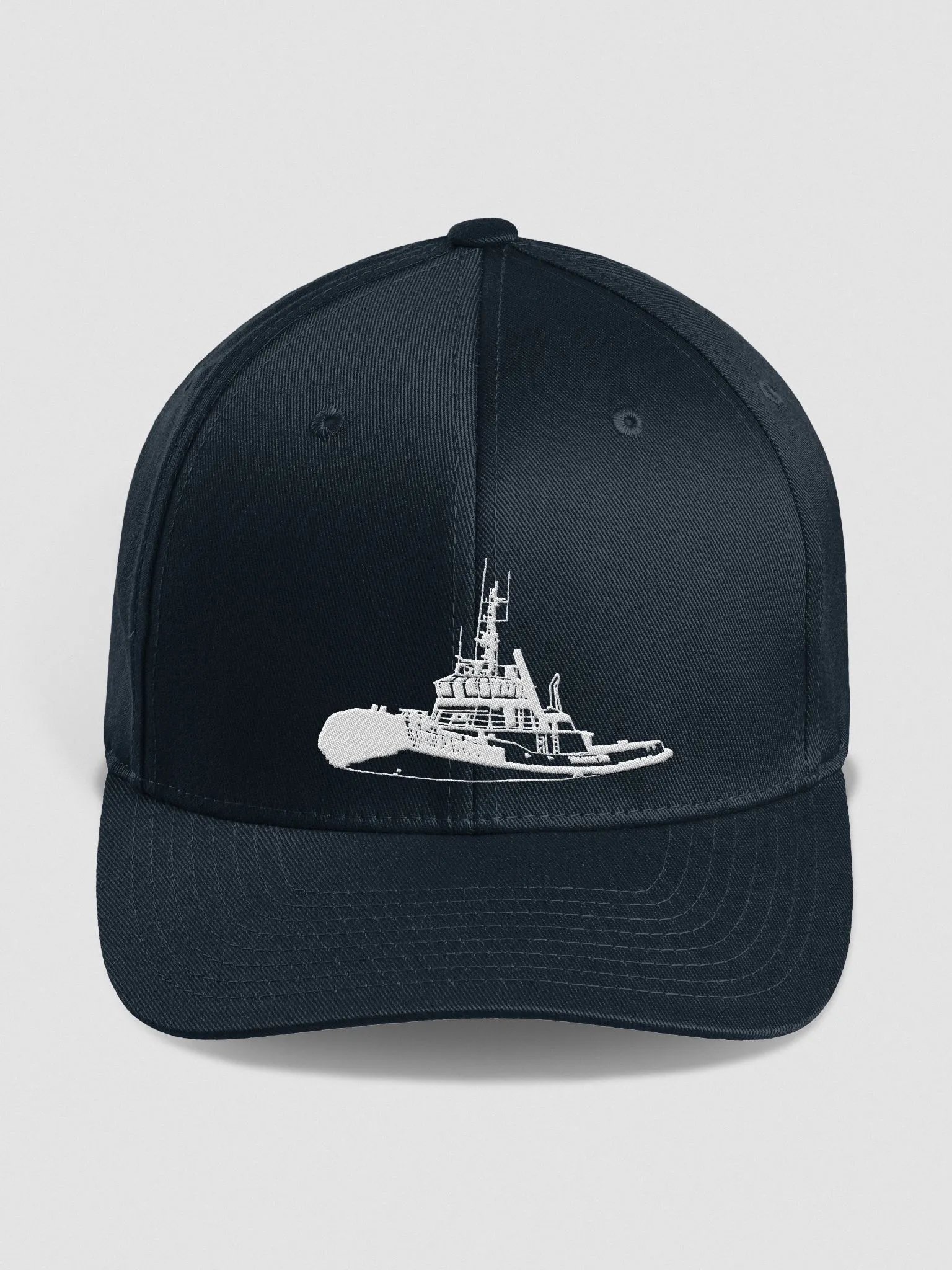 White Marco tug Fitted Flexfit Cap product image (1)