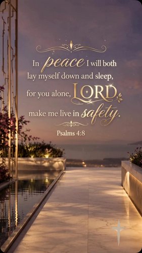 Psalms 4:8 and more @beinspired.music 🤍

In peace I will both lay myself down and sleep,
for you alone, LORD, make me live in...