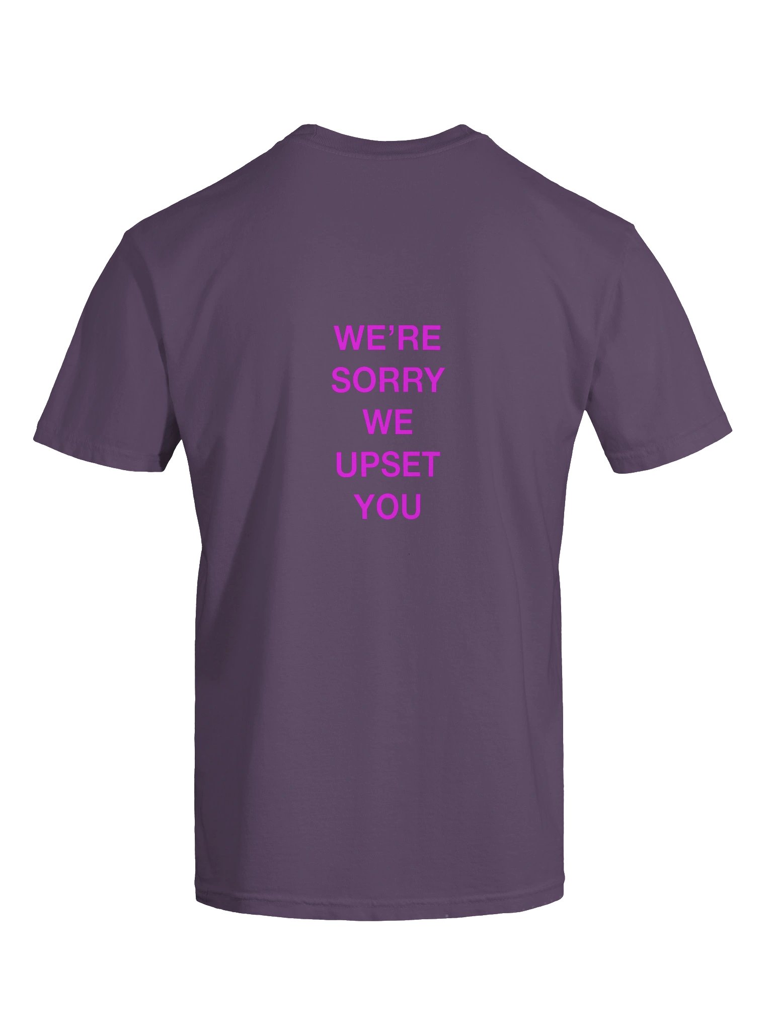 We’re Sorry We Upset You Group Apology T-Shirt — Purple product image (11)