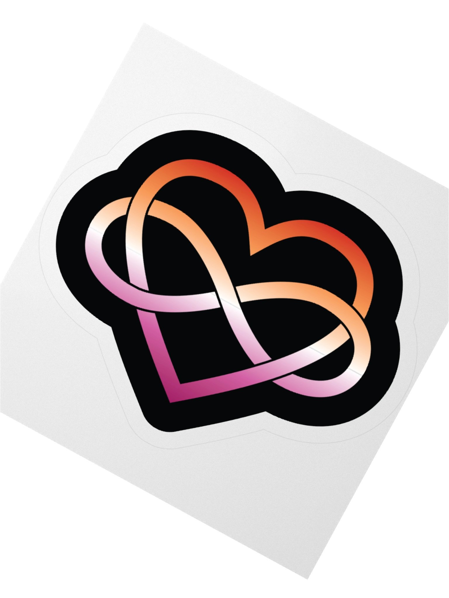 Lesbian Pride Gradient Polyamory Infinity Heart Sticker product image (5)