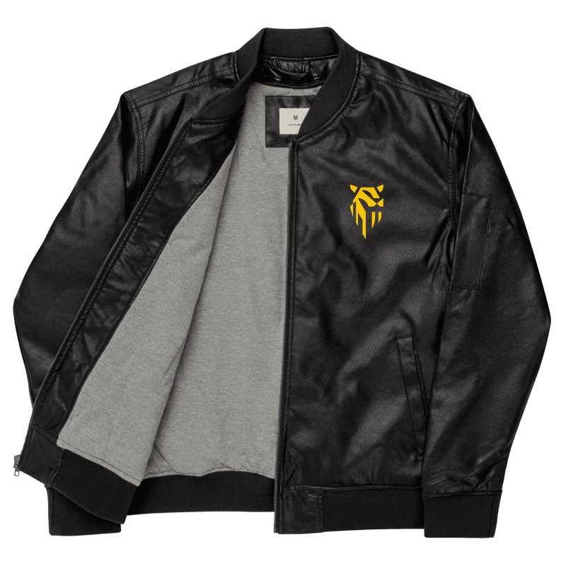 Faux Leather Bomber Jacket product image (3)