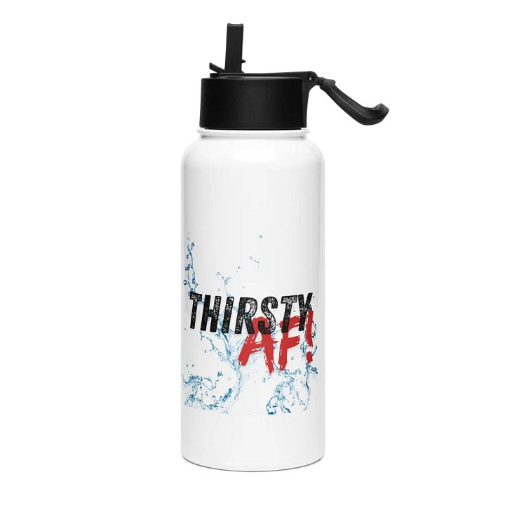 Thirsty AF Stainless Steel Water Bottle with a Straw Lid product image (1)