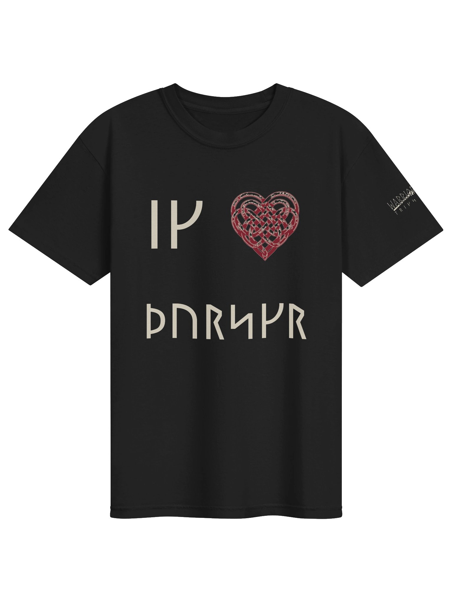 ᛁᚴ ♥ ᚦᚢᚱᛋᚴᚱ — I ♥ COD - Warrior's Wyrd Novelty Tee Gokstad Black/Ivory product image (2)