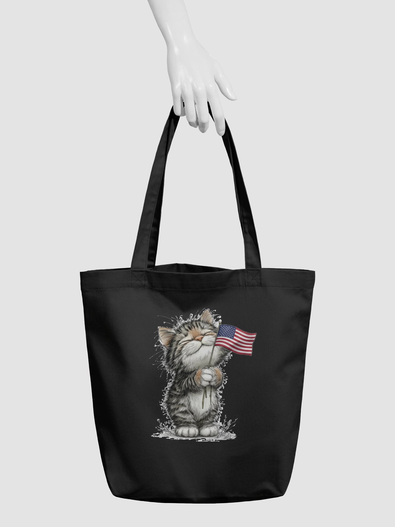 Patriotic Kitten Tote Bag product image (5)
