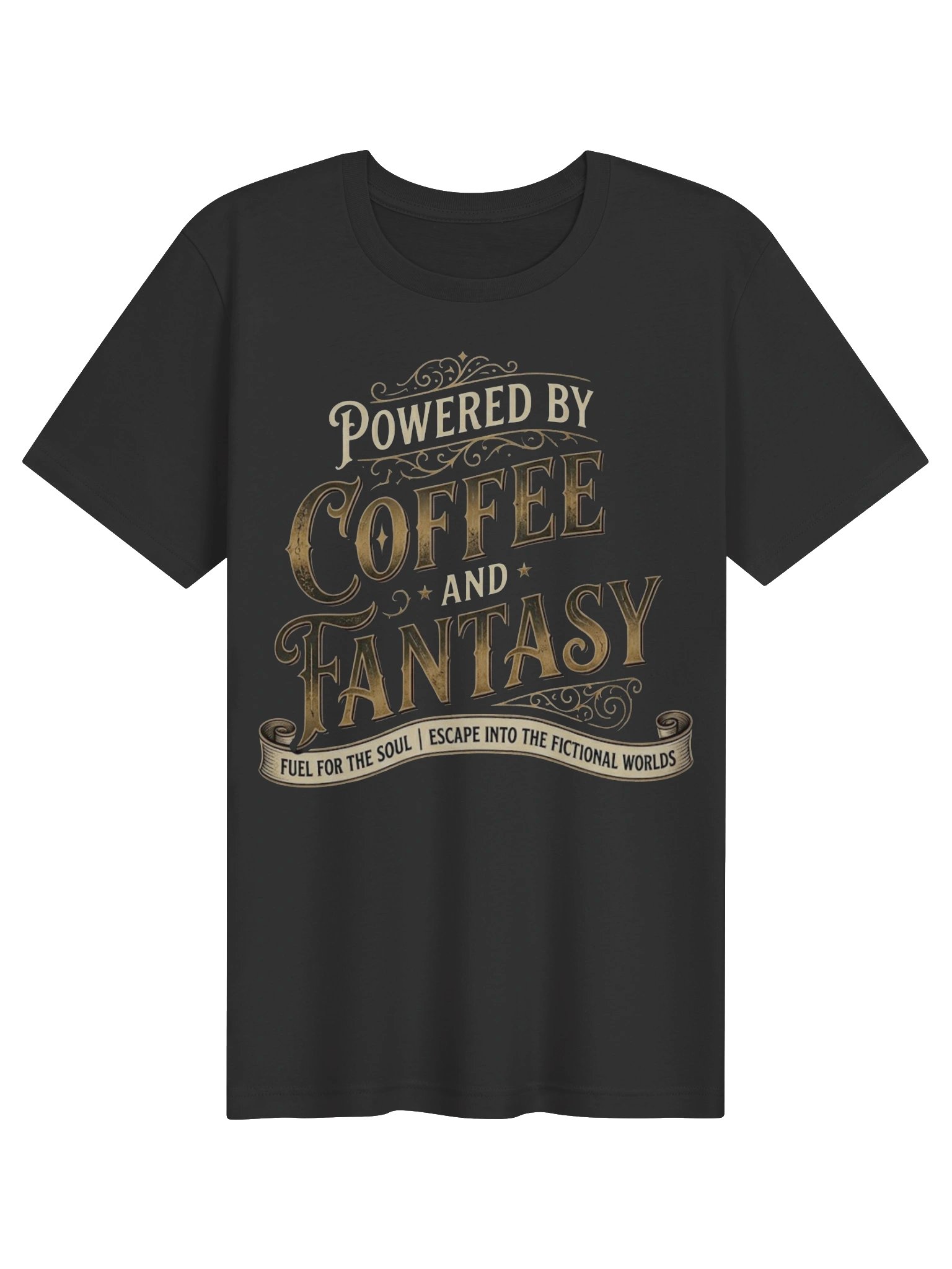 Powered by Coffee & Fantasy Premium Bookish Tee product image (11)