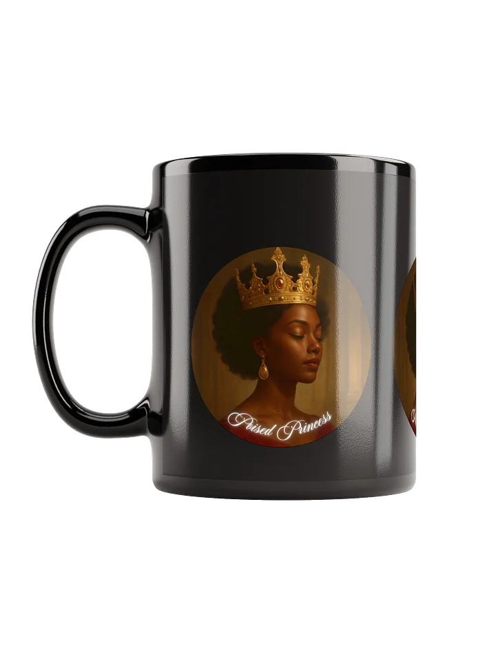 Raised Princess Black Glossy Mug product image (2)