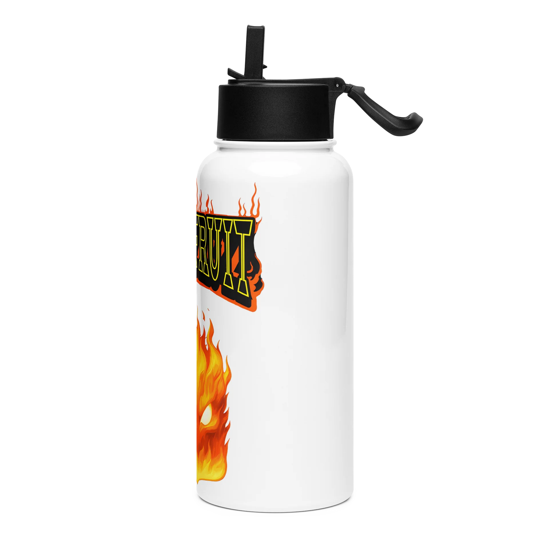Flame Fruit Blox Fruits Gamer Stainless Steel Water Bottle With Straw Gift For Kids product image (3)