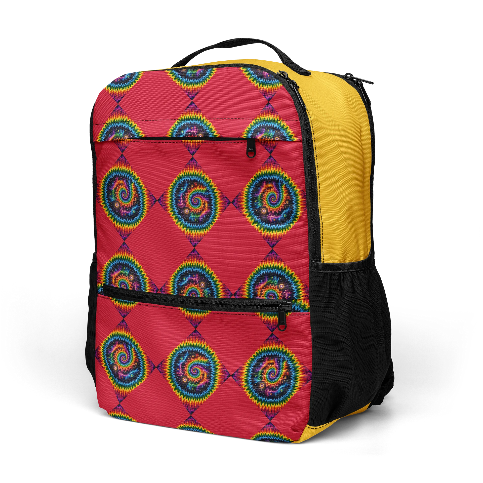 Rainbow Spiral Grid Utility Backpack product image (5)