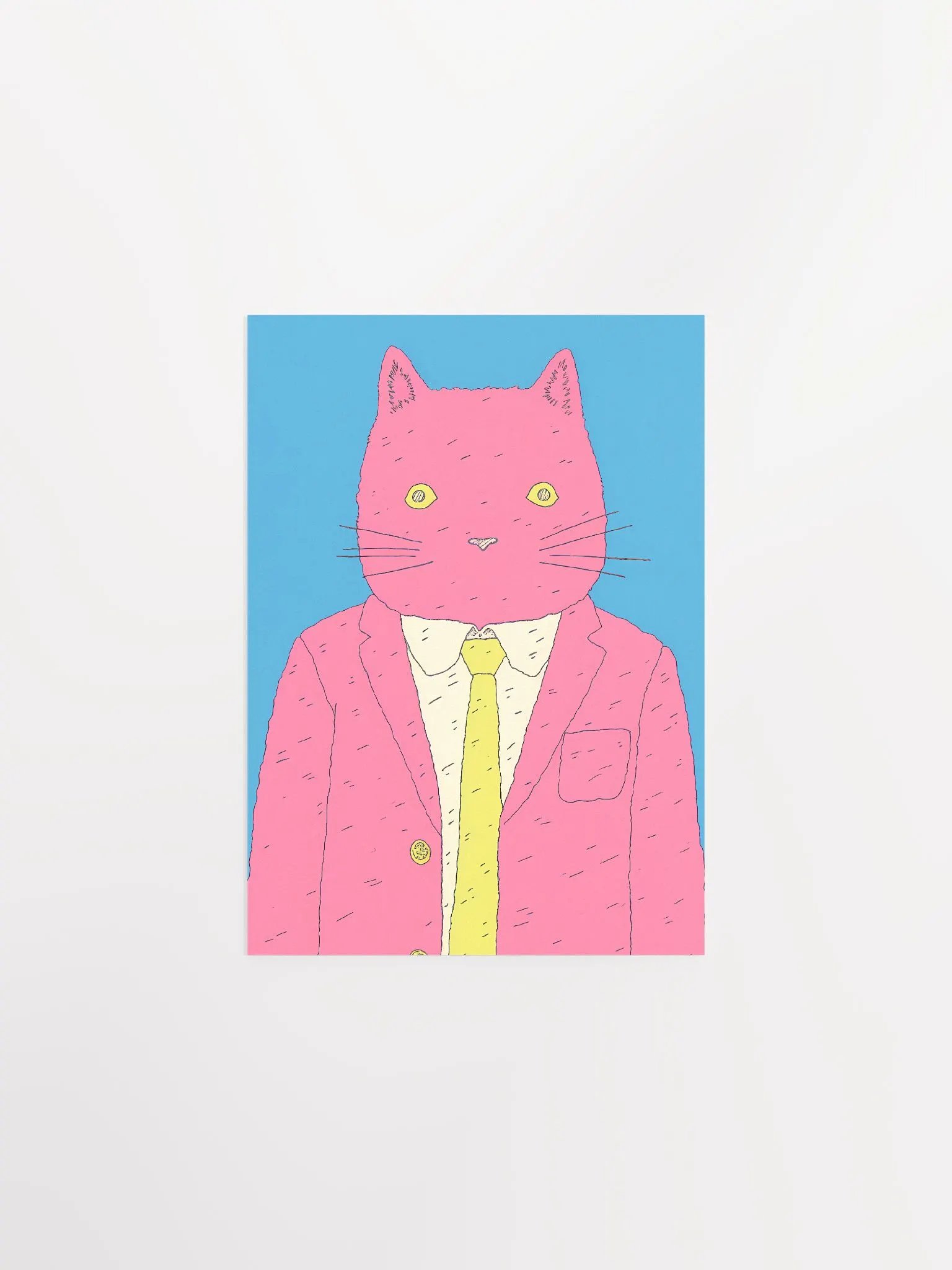 Mr. Whisker's Enterprise: The Pensive Professional Matte Print product image (1)