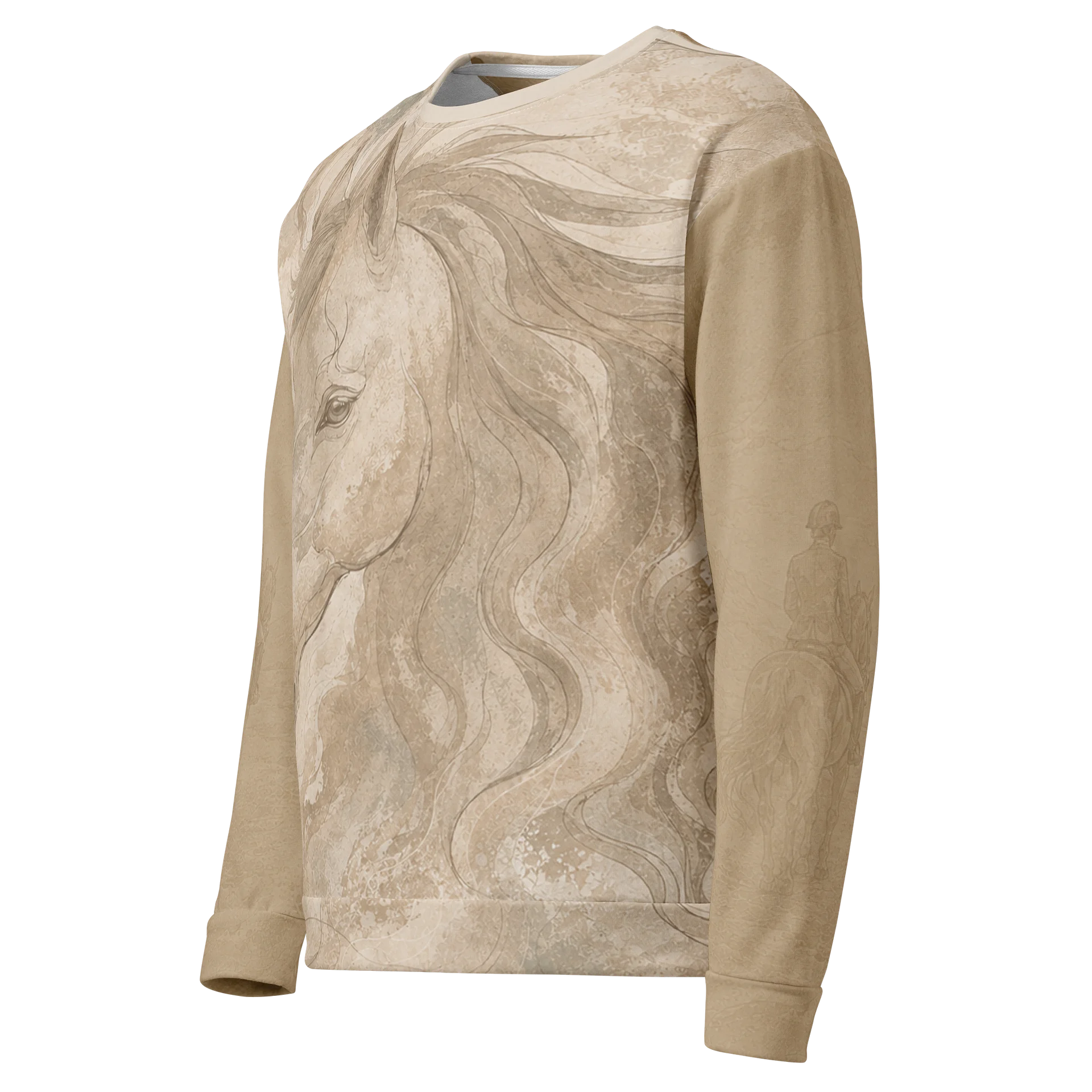 The Rider's Portrait Sweatshirt | Equestrian Horse Art Crewneck product image (3)