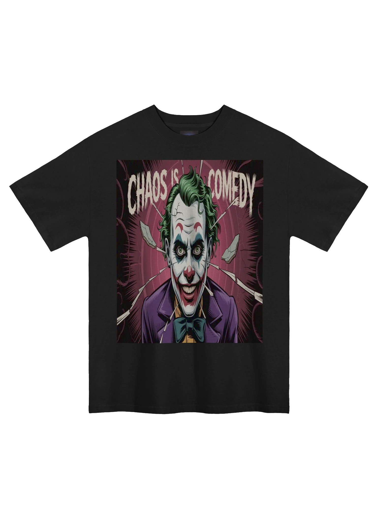Joker 'Chaos is Comedy' Oversized Faded T-Shirt product image (3)
