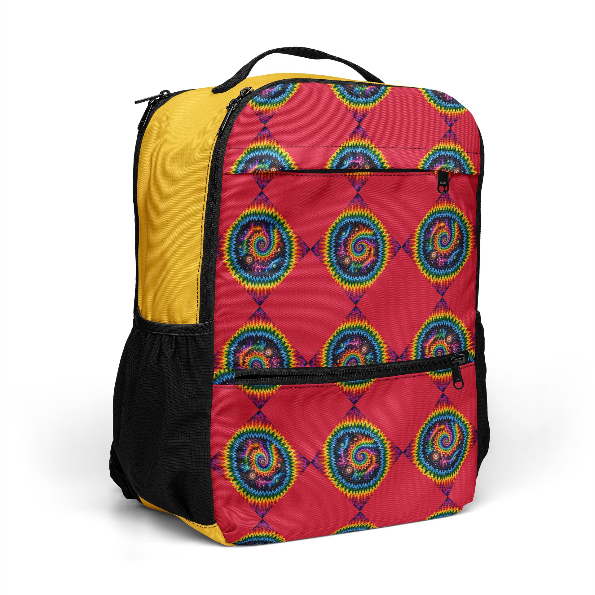 Rainbow Spiral Grid Utility Backpack product image (7)