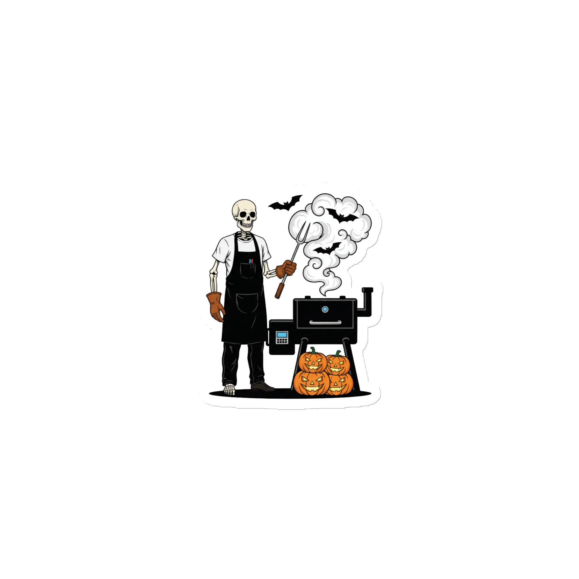 Kettle Bones — Minimalist Skeleton Grillmaster Tee product image (1)