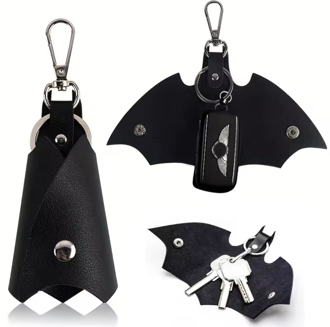 Batman Key cover Leather Keychain Key Holder Waist Bat Car Keys Keyrings Case product image (4)