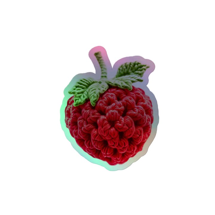 CozyAvocado Kiss-Cut Holographic Sticker Sheet Raspberry #2 product image (2)