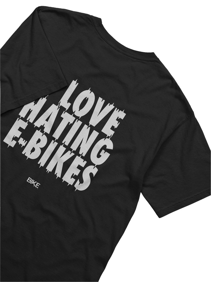 I Love Hating E-Bikes Shirt (White Logo) product image (6)