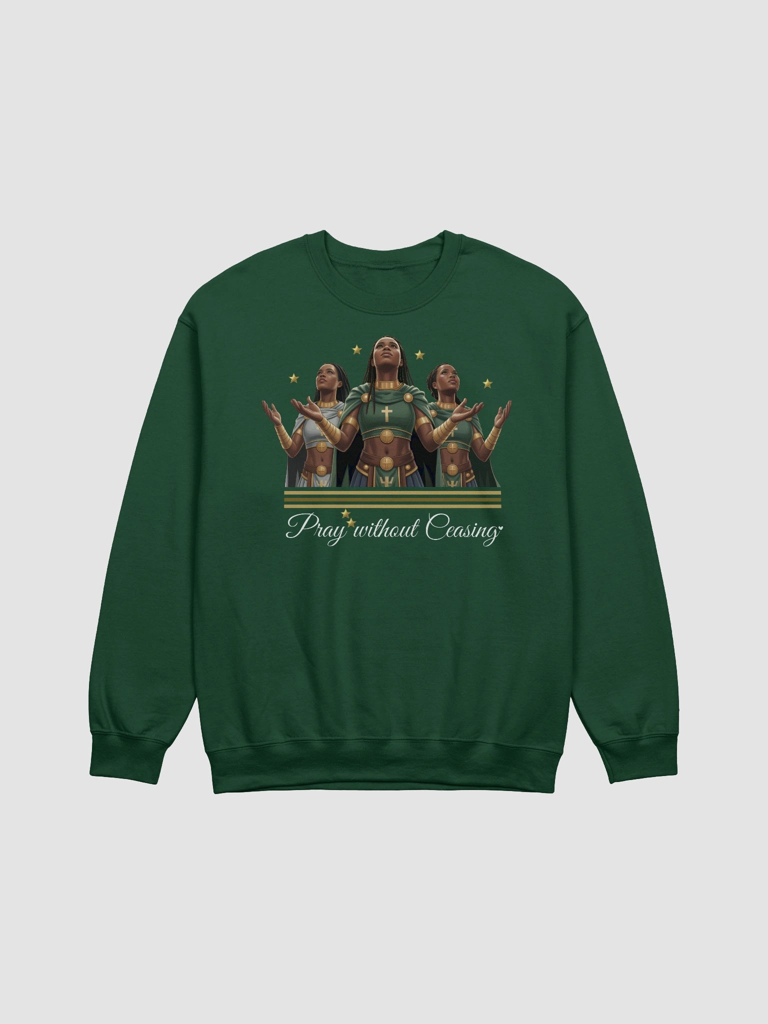 Faithful Warriors Christian Women Gildan Sweatshirt. product image (2)