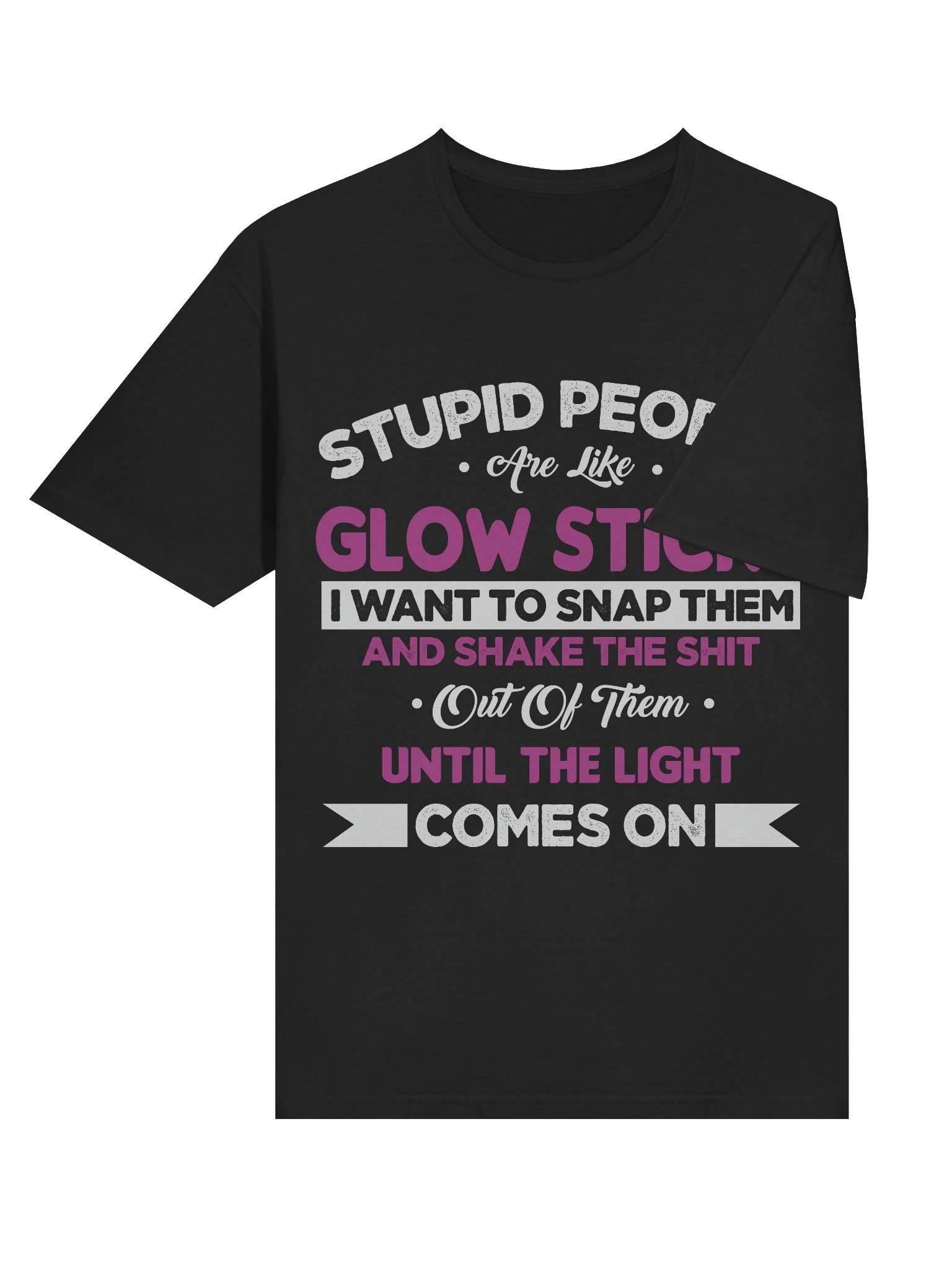 Meme – Stupid People – Glow Sticks – Gildan Softstyle T-Shirt product image (4)