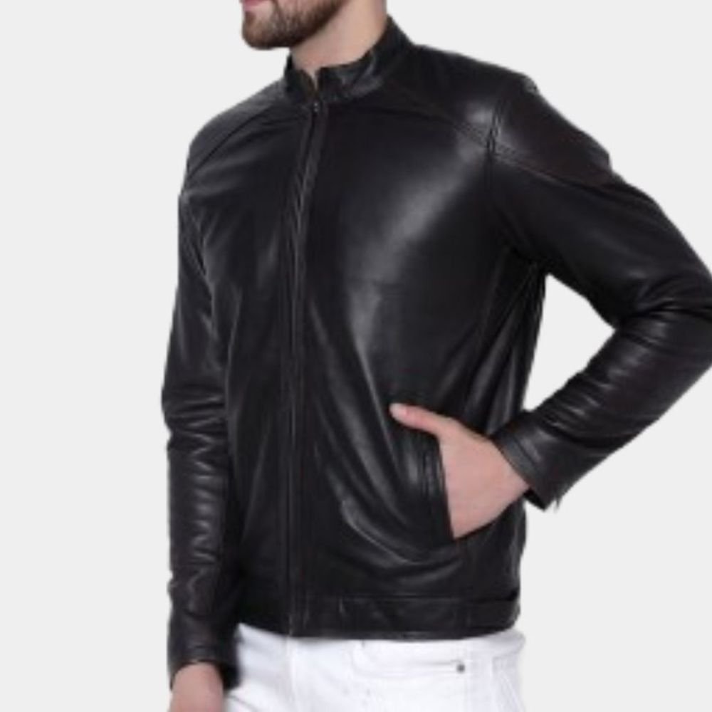 Mens Leather Conny Racer Jacket product image (2)