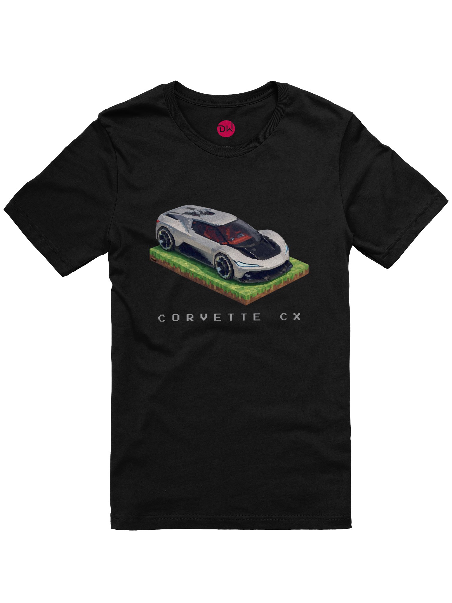 Silver Corvette CX Concept Shirt (Pixel, Retro, Minecraft) product image (6)