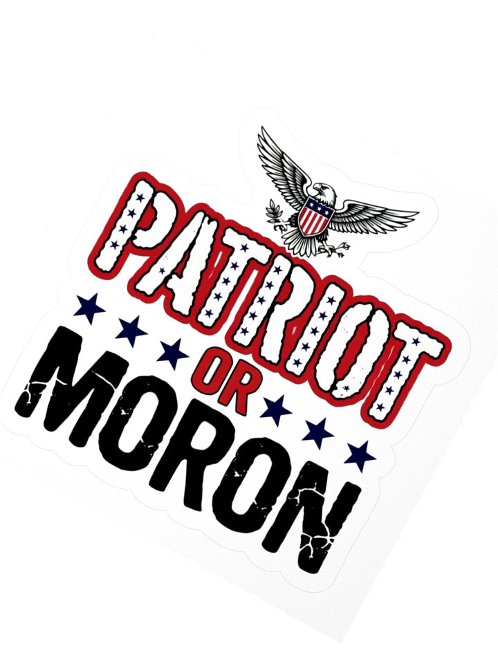 UnR Patriot or Moron Sticker product image (2)