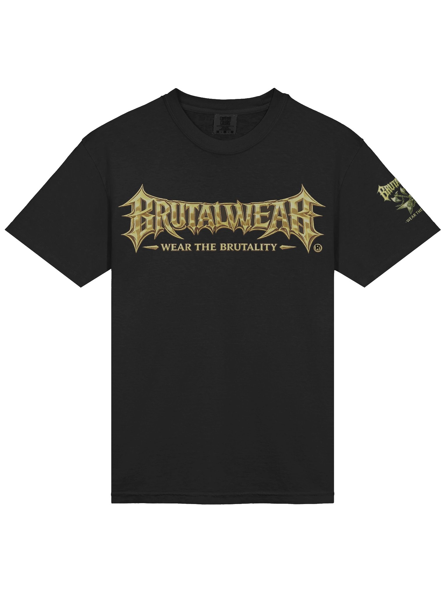 BrutalWear Thrash Metal/BW Medieval Art Font Logo Graphic Tee. product image (19)