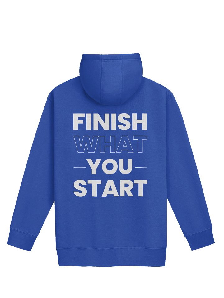 "Finish What You Start" Unisex Hoodie white Logo product image (5)