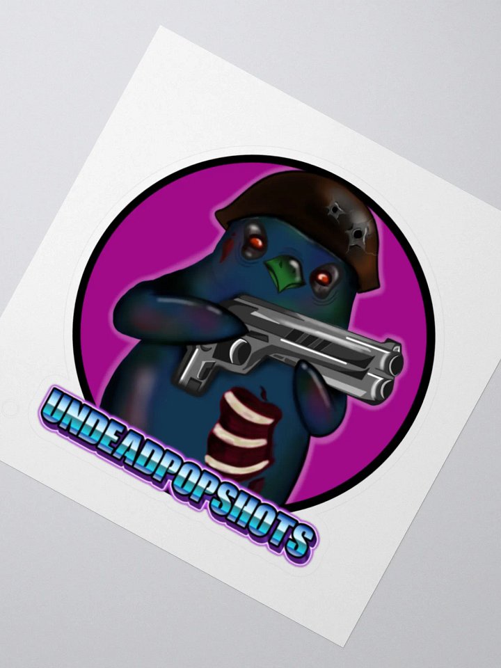 UndeadPopShots Zombie Bird Kiss Cut Stickers Logo Color Dark Pink product image (2)