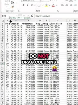 Quick tutorial on how to autofit columns and rows in #excel #exceltips #edutok #learnontiktokcontest #fyp 