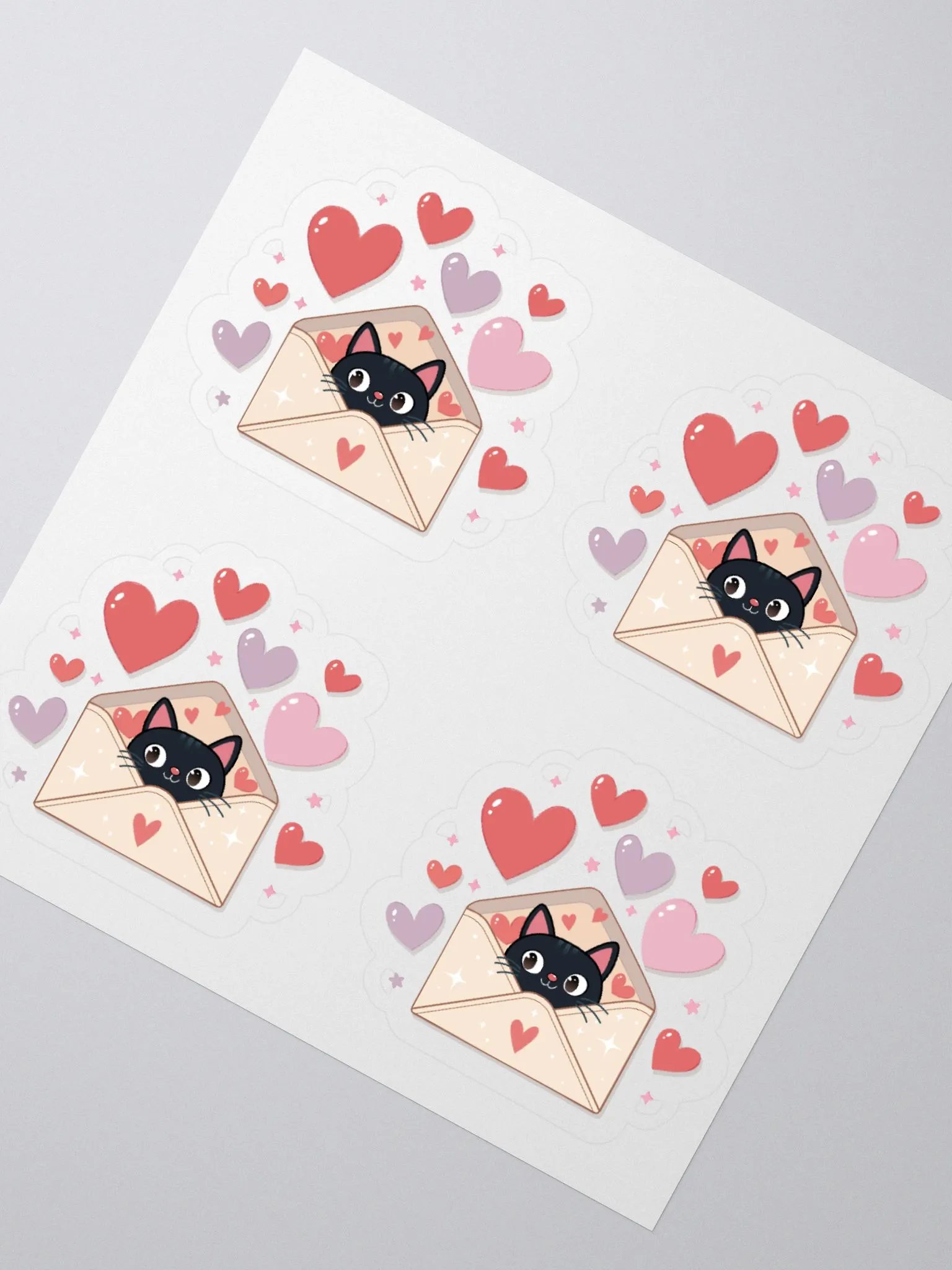 Feline Valentine Envelope - sticker product image (3)