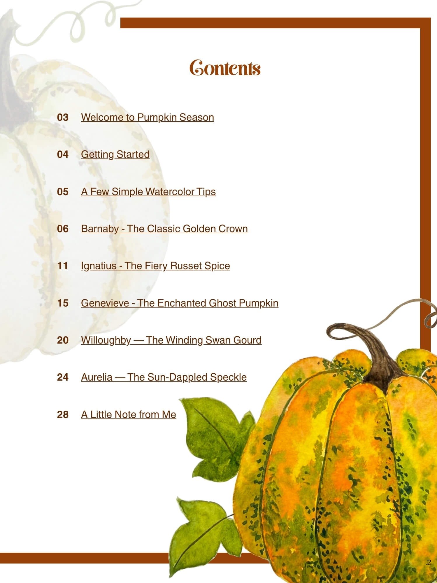 All About Pumpkins: An Autumn Collection of Watercolor Pumpkins - eBook product image (2)