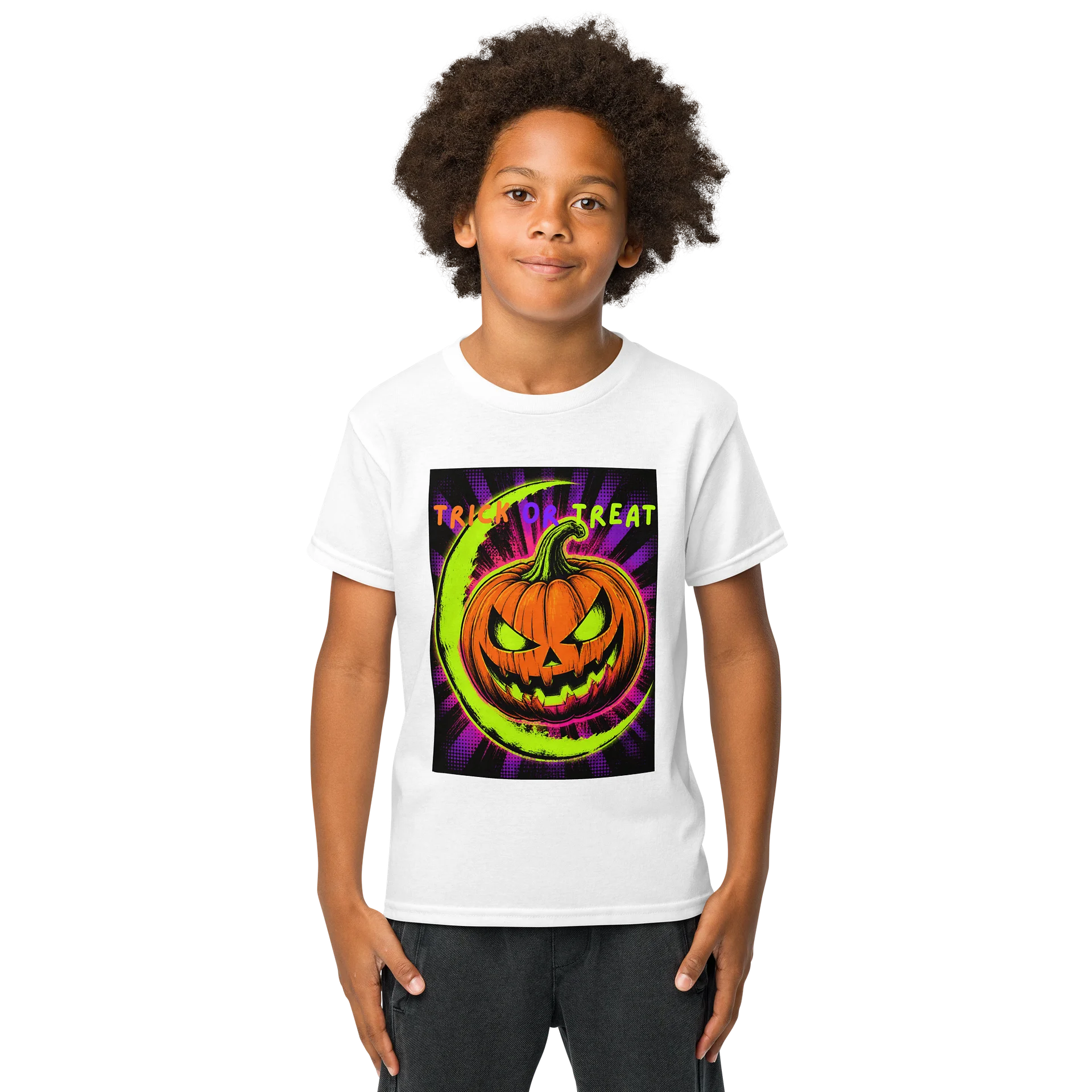 NEON JACK-O-LANTERN GRAPHIC TEE (YOUTH) product image (1)