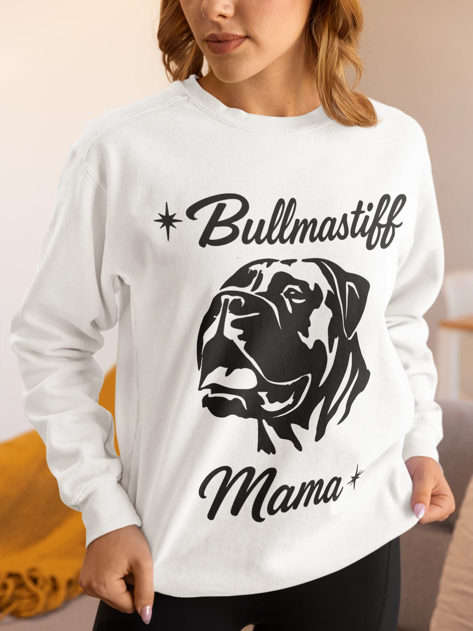Bullmastiff Mama Silhouette Print Sweatshirt product image (2)