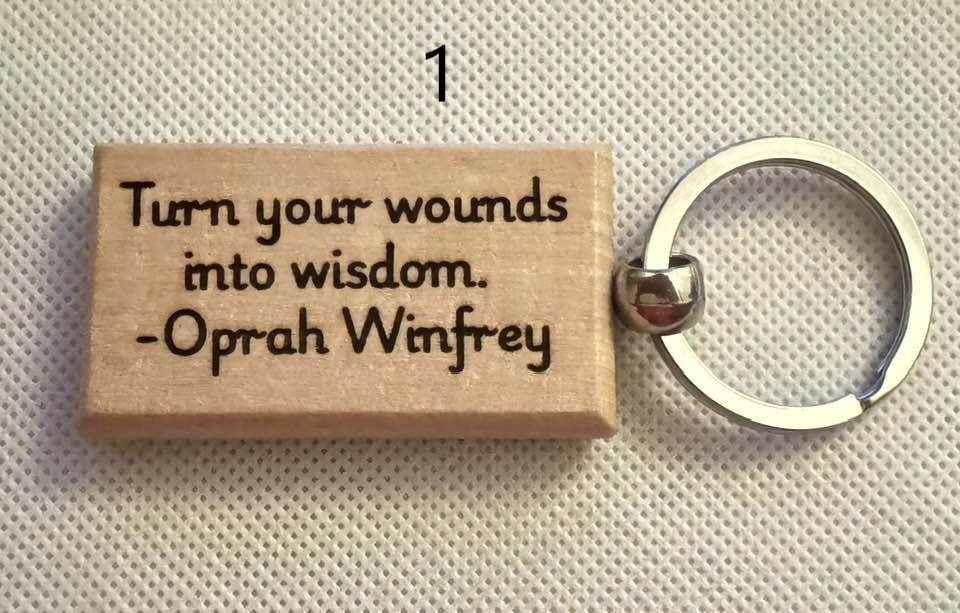 Wooden Engraved Keychains with Sayings & Quotes | Sweet, Sassy, Friendship & Love (3) product image (1)