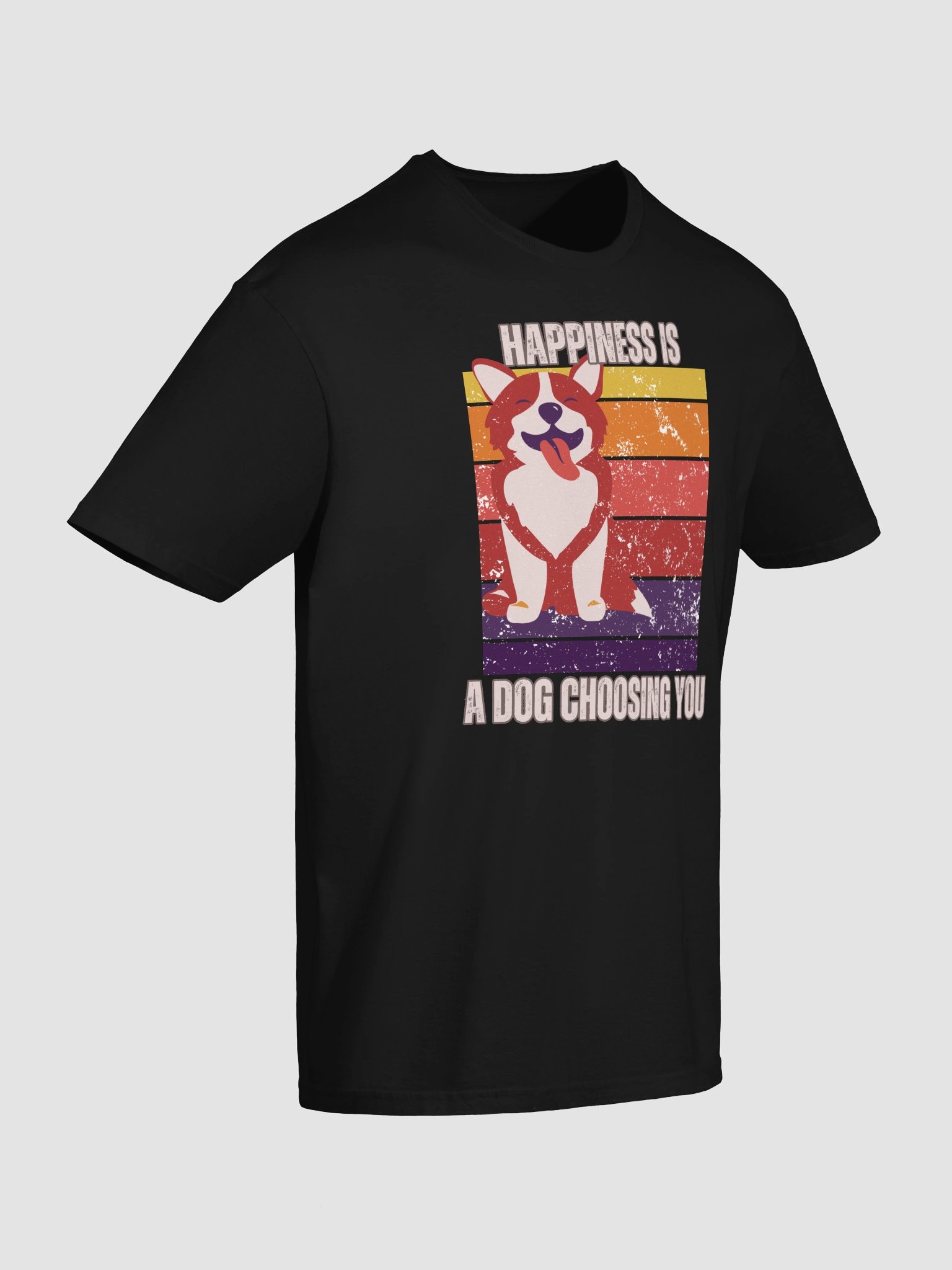 Happiness Is a Dog Choosing You – Retro Dog Lover T-Shirt product image (7)
