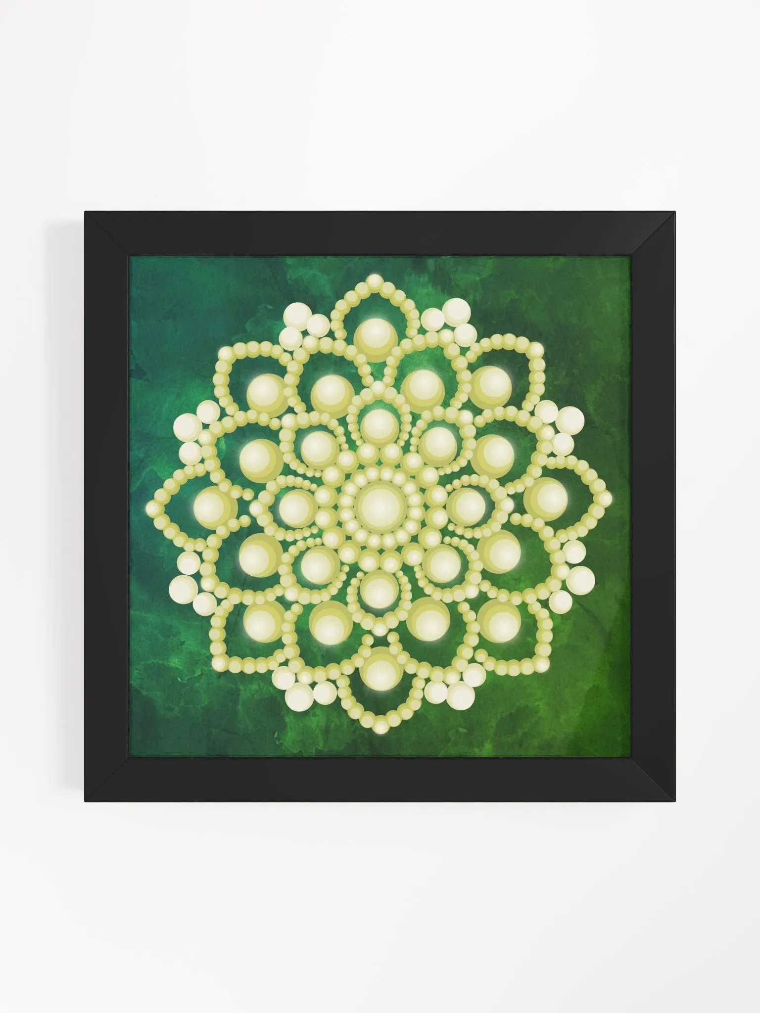 Yellow Flower Mandala Framed High-Quality Matte Poster product image (1)