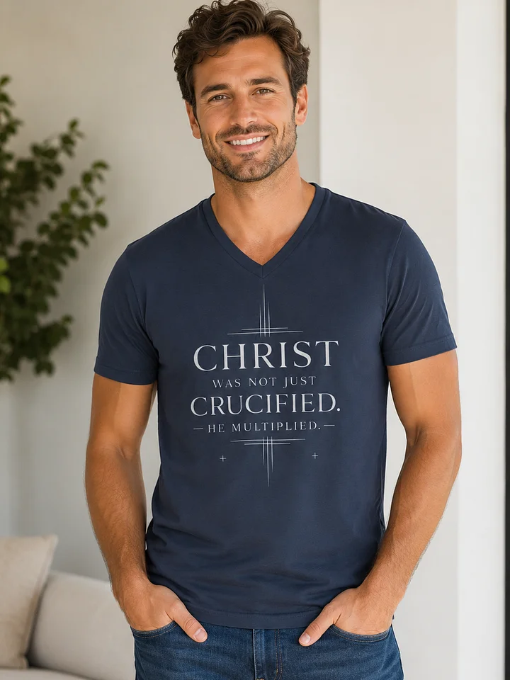 Christ Multiplied – Men’s V-Neck Faith Tee product image (1)