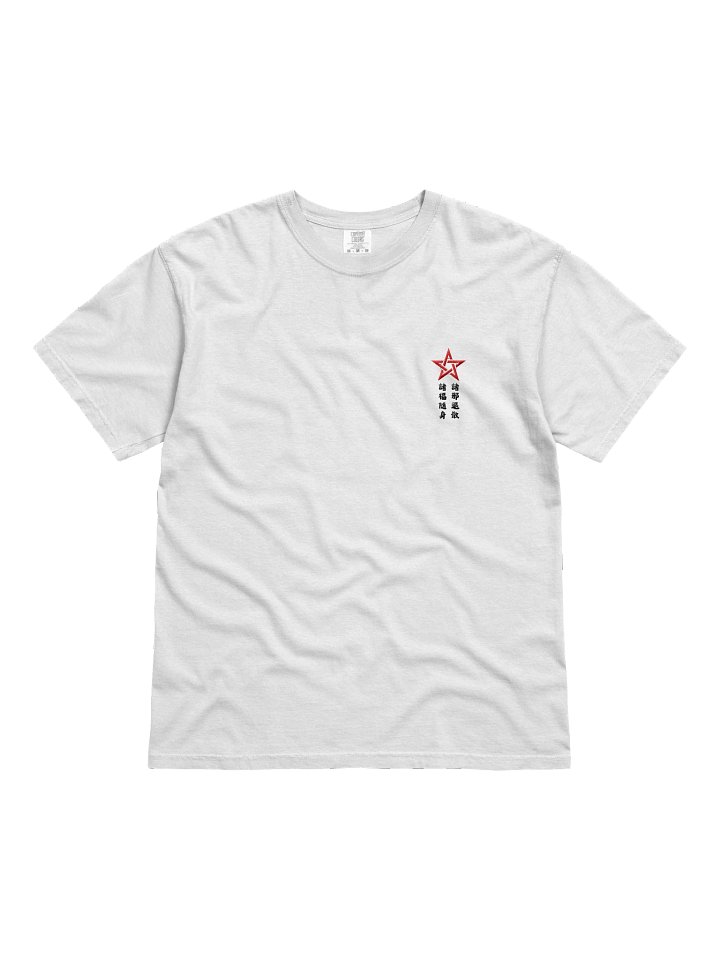五行平安刺绣白T product image (1)