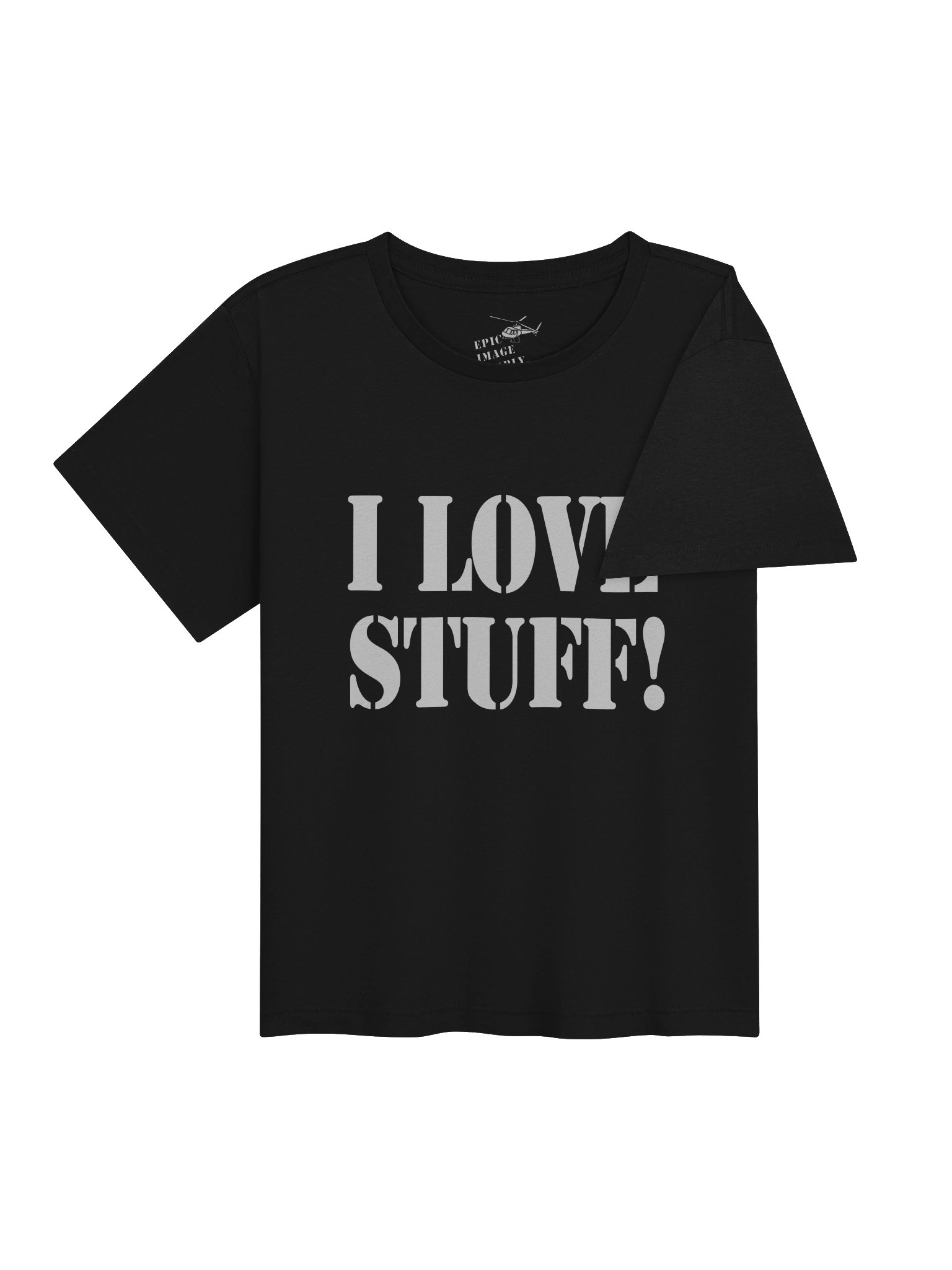 I LOVE STUFF! CROPPED T-BLACK product image (4)
